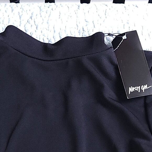 NWT Nasty Girl Black High Neck Bodycon Dress, Size 4 - Picture 6 of 9